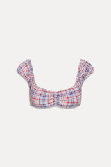 Charlotte Bikini Top - Americana Plaid