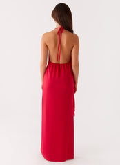 Diedre Rose Strappy Maxi Dress - Raspberry