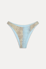 Dove Satin Bikini Bottom - Blue Python