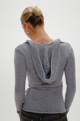 Angel Baby Wrap Knit Sweater - Cloud Cover
