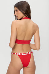 Coco Skimpy Bikini Bottom - Red Dottie