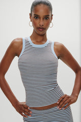 Cuddle Knit Tank Top - Montauk Stripe