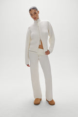 Dawson Knit Fold Over Pants - Honeymoon