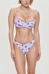 Dove Floral Bikini Bottom - Rosewater