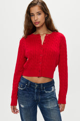 Dudley Cable Knit Cardigan - Heartstrings