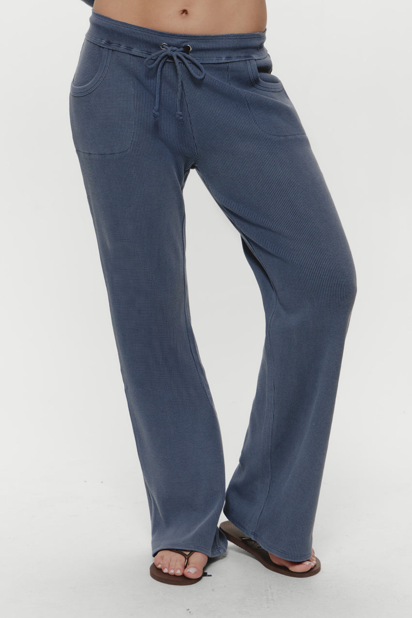Emma Thermal Pant - Shadow Blue