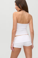 x JENNIE Eva Cotton Mini Shorts - Optic White
