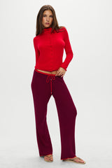 Lochlin Knit Pants - Pomegranate