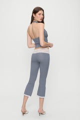 Nikki Gingham Capri Pants - Midnight Wishes