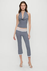 Nikki Gingham Capri Pants - Midnight Wishes