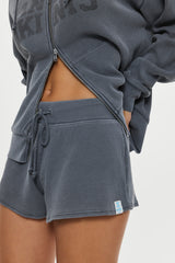 Noah Thermal Mini Shorts - Shadow Blue