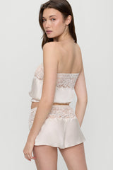 Rosie Silk Mini Shorts - Heaven