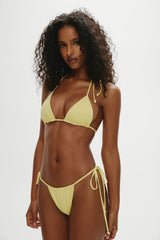 Tia Skimpy String Bikini Bottom - Yellow Iris