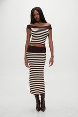 x BELLA HADID Tucker Knit Top - Cowboy Stripe