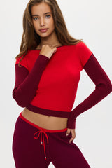 Vail Off The Shoulder Knit Shirt - Ember
