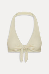 Jayne Terry Halter Bikini Top - Lemon