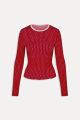 Joy Long Sleeve Sleep Shirt - Holiday Dot
