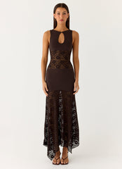 Koka Lace Maxi Dress - Cool Chocolate