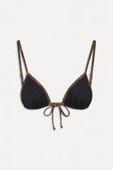 x BELLA HADID Lumia Triangle Bikini Top - Lucky Leopard
