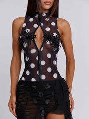 Maelis Polka Dot Maxi Dress