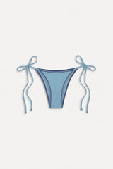 Mackenzie Cheeky String Bikini Bottom - Blue Vanilla