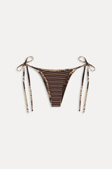 Mackenzie Reversible String Bikini Bottom - Saddle Up