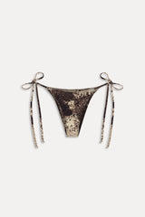Mackenzie Reversible String Bikini Bottom - Saddle Up