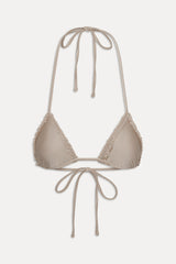 Nick Triangle Shine Bikini Top - Birthday Suit