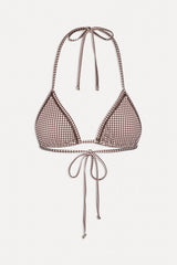 x BELLA HADID Nick Triangle Bikini Top - Dream Gingham