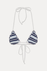 x JENNIE Nick Knit Bikini Top - Arctic Stripe
