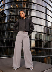 Lexi Jayde Wool Zip Jacket - Dark Grey