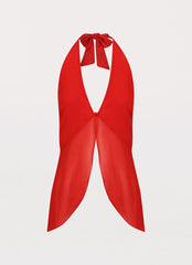 At Last Halterneck Top - Rouge Red
