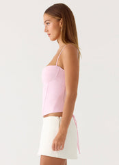 Tayana Corset Top - Pink