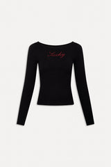 x BELLA HADID Theo Knit Sweater - Lone Star Black