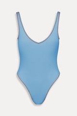 Verona High Cut One Piece Swimsuit - Capri Sky