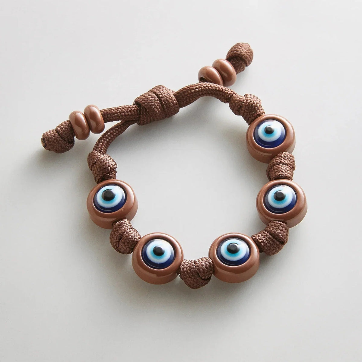 Knotty Good Eye Cord Bracelet  - Chocolate Brown