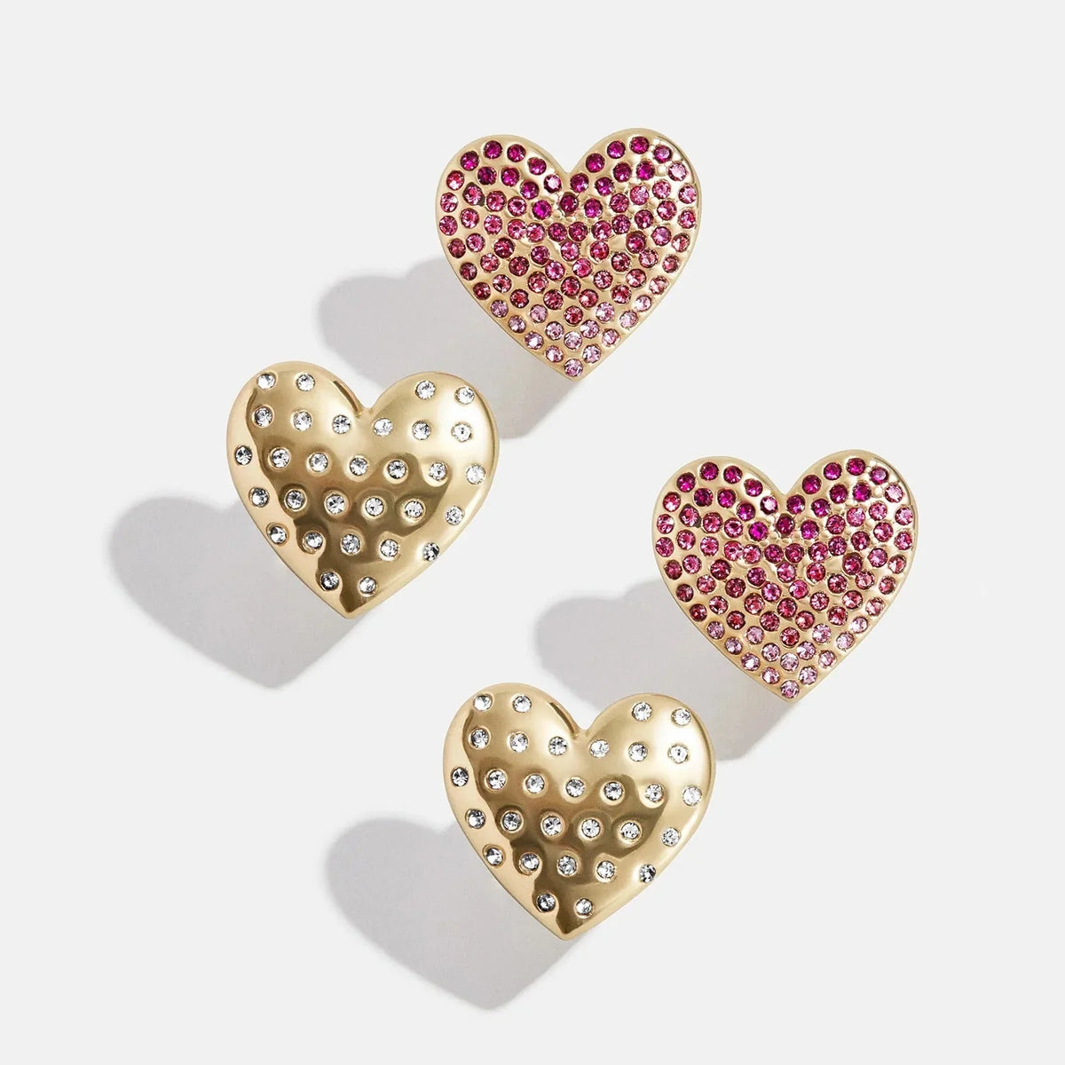 Heart To Heart Kids' Clip-On Earring Set - Pavé Heart Stud