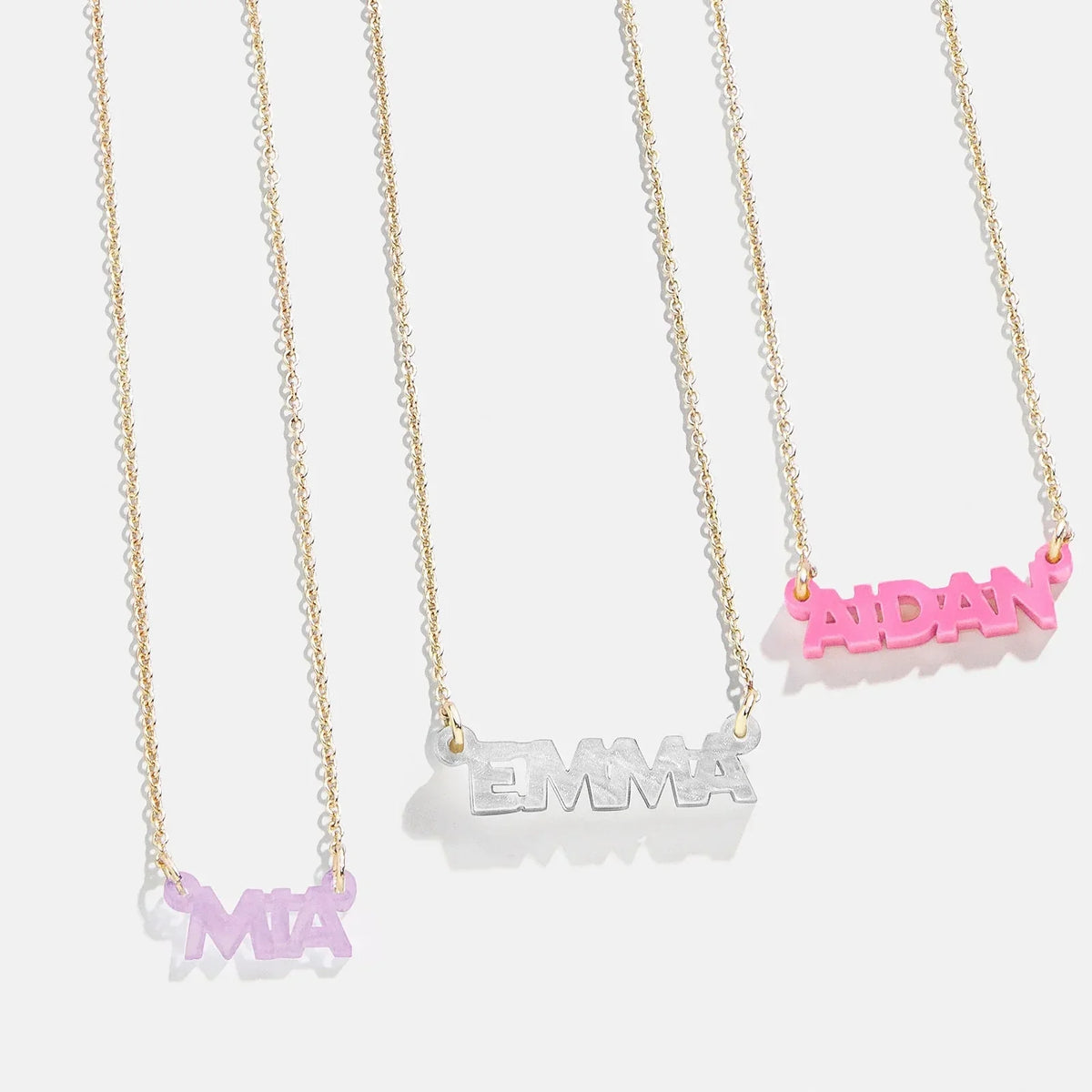 Kids' Custom Nameplate Necklace - Kids' Cable Chain