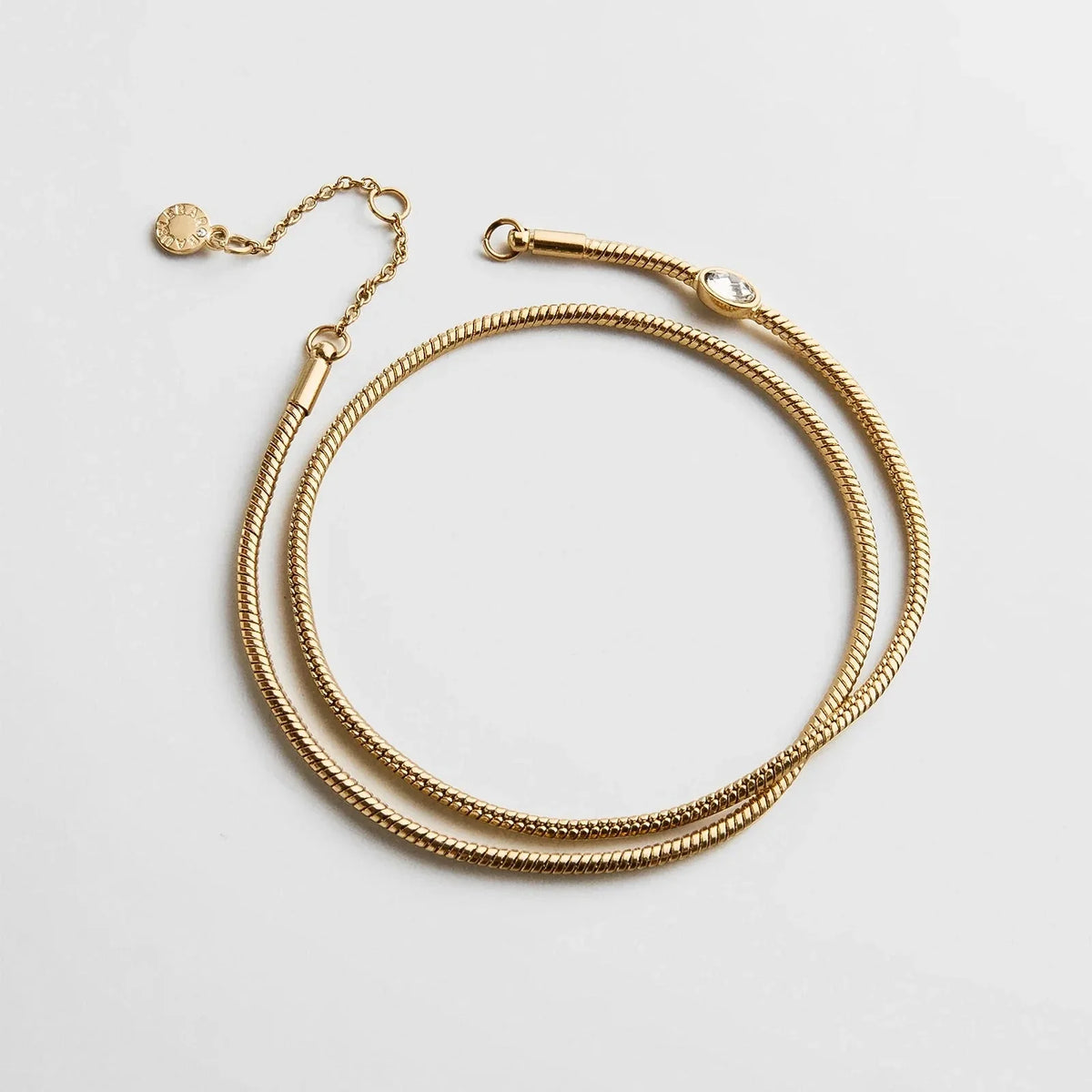 Gia Waterproof Anklet - Gold/Pavé