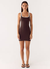 Kayla Mini Dress Chocolate