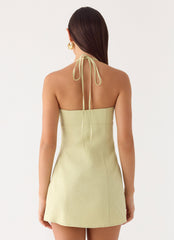 Leah Halter Mini Dress Sage