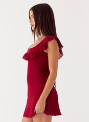 Malina Mini Dress Deep Red