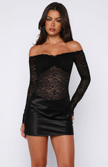 Noir Midnight Lace Mini Dress