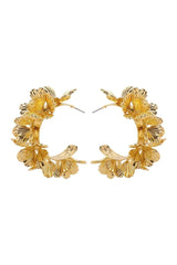 Olivia C-Shaped Floral Earrings