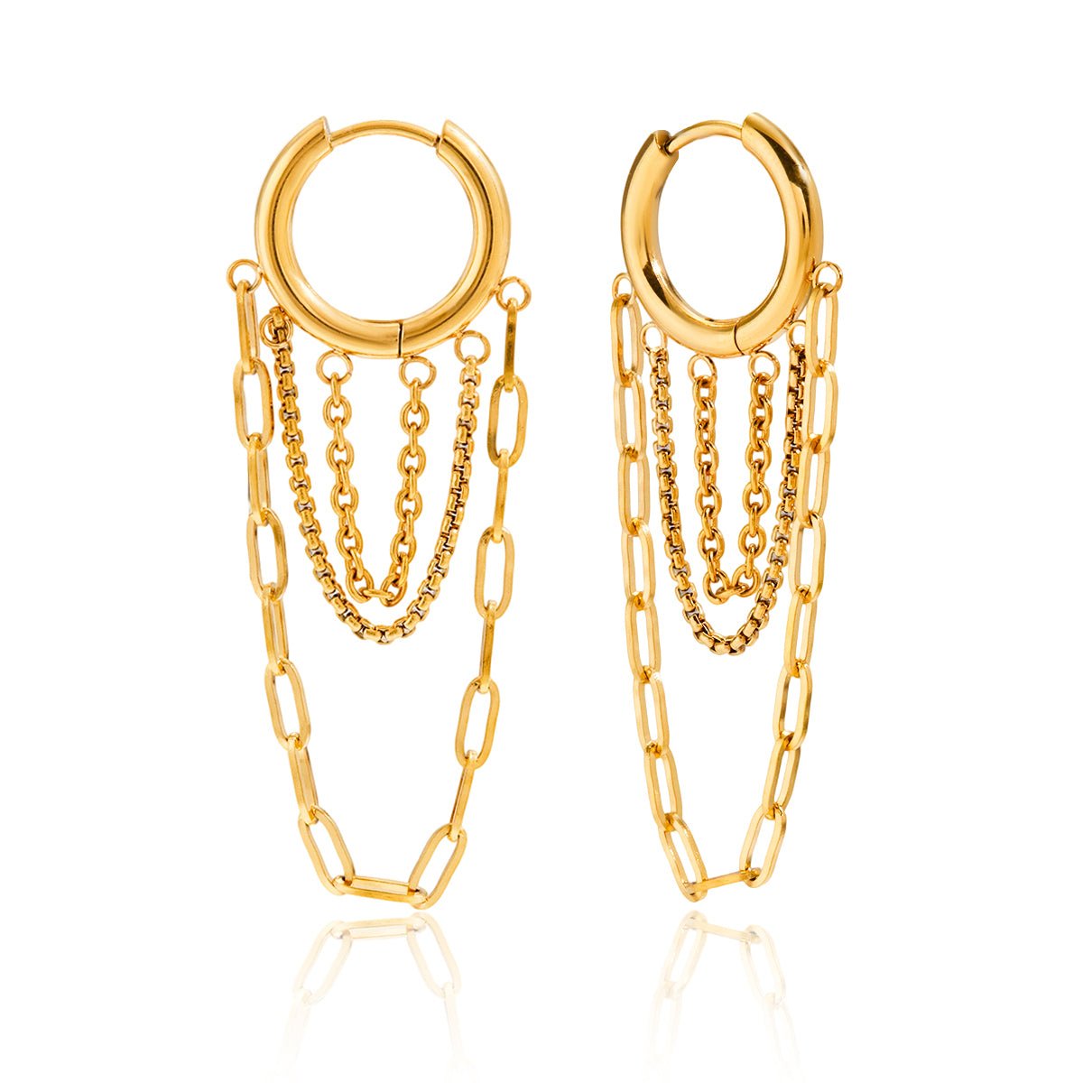Serafina Drape Earrings 18K Gold